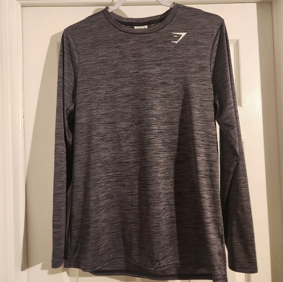 Gymshark Men's Charcoal Long Sleeve Tee - Picture 1 of 5